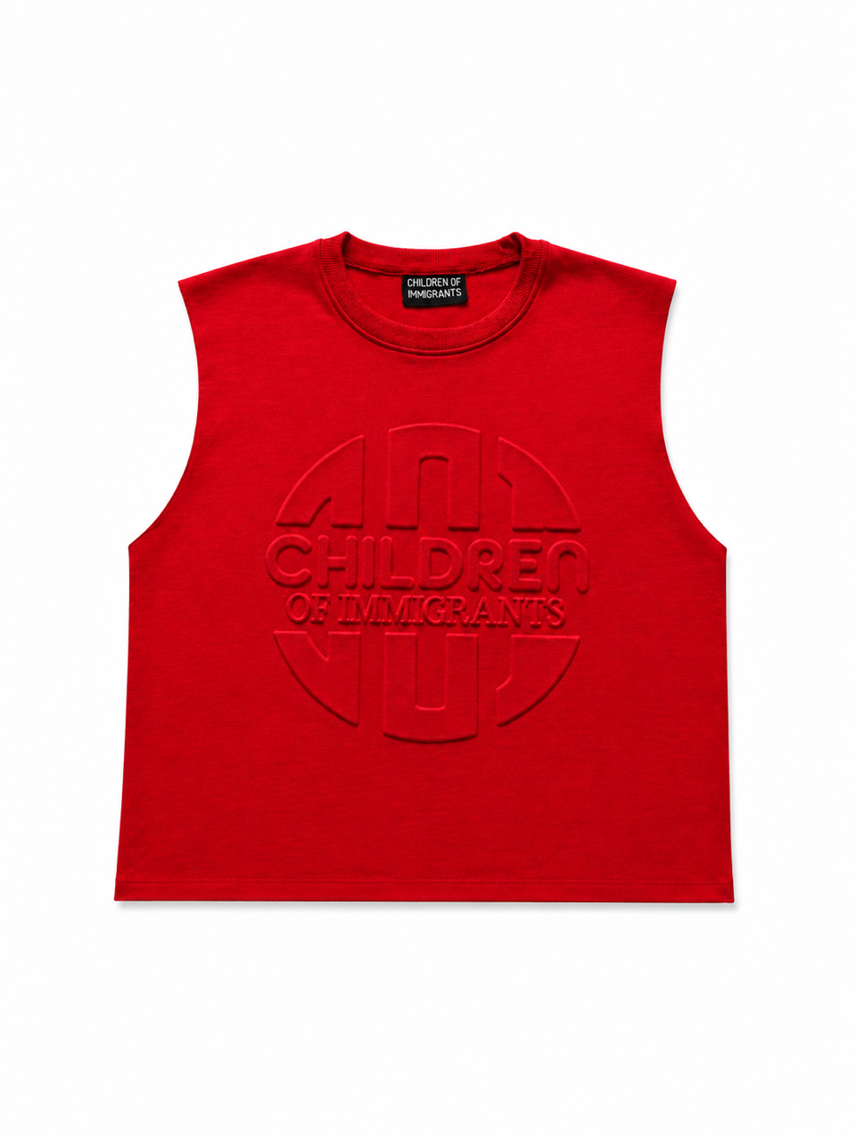 Short Sleeve Embossed Shirt Red