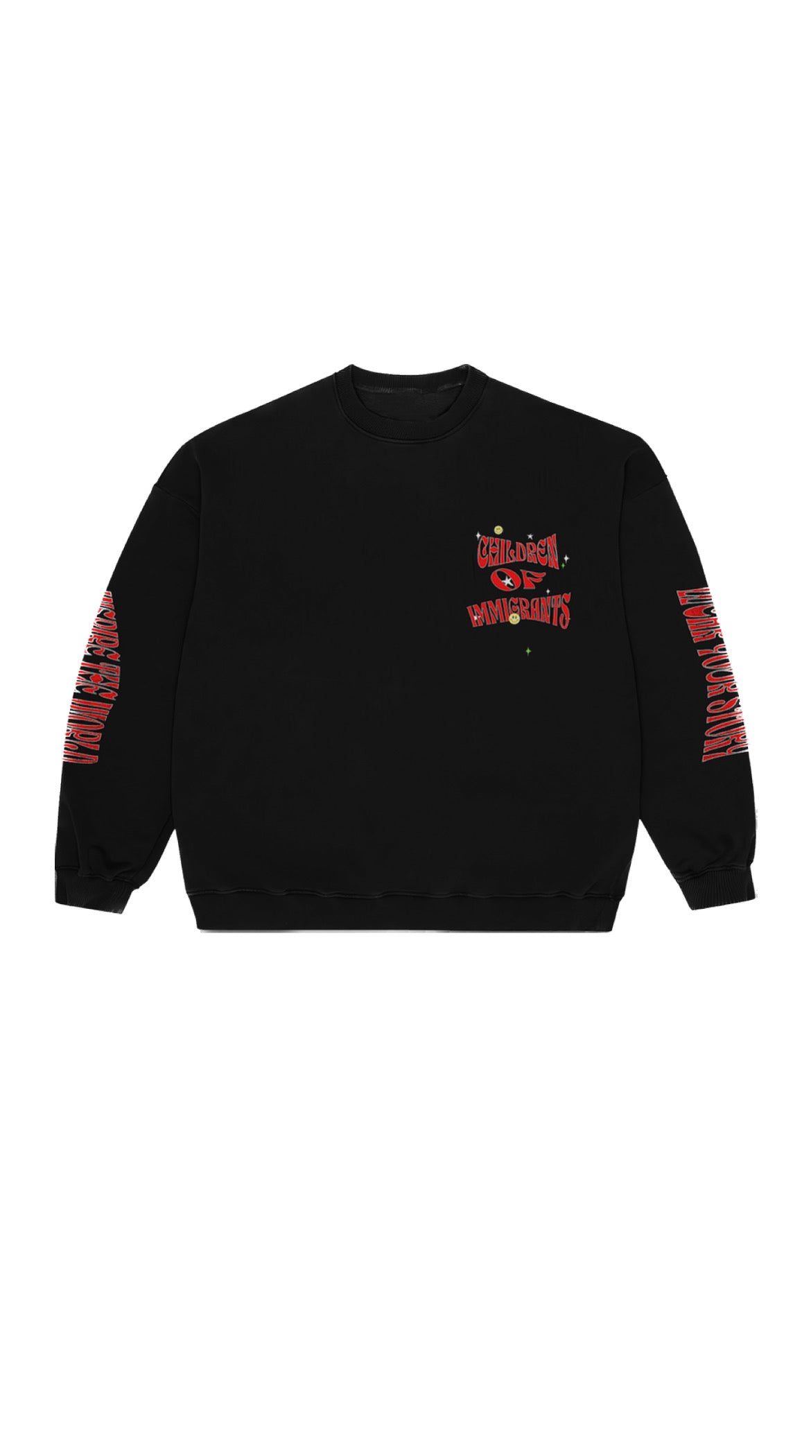 Retro Statement Hoodie - Black/Red