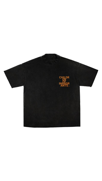 COI Statement Acid Tee - Black/Orange